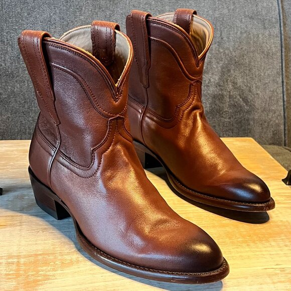 Tecovas Shoes - Tecovas “The Penny” Women’s Booties – Bourbon Calf | Size 6B